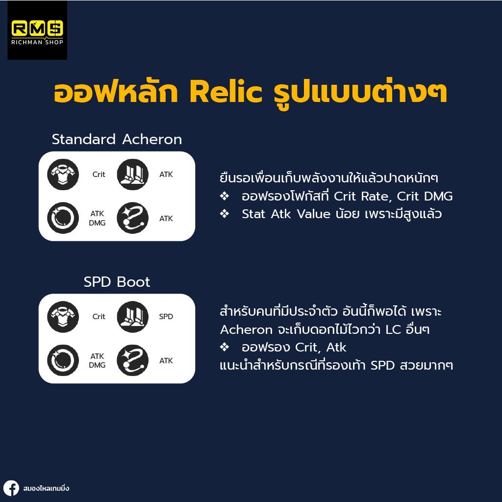 honkai star rail acheron main options relic