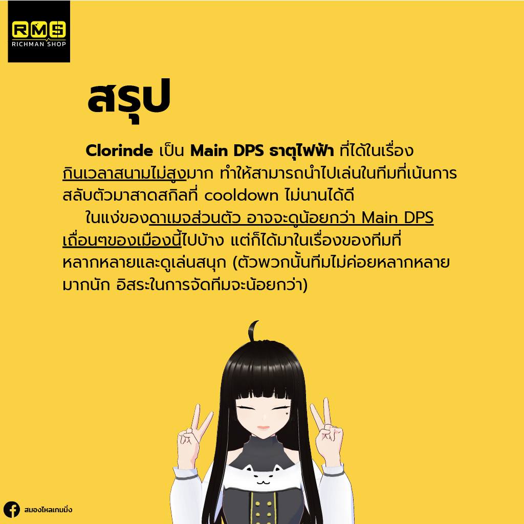 Main DPS ธาตุไฟฟ้า Clorinde