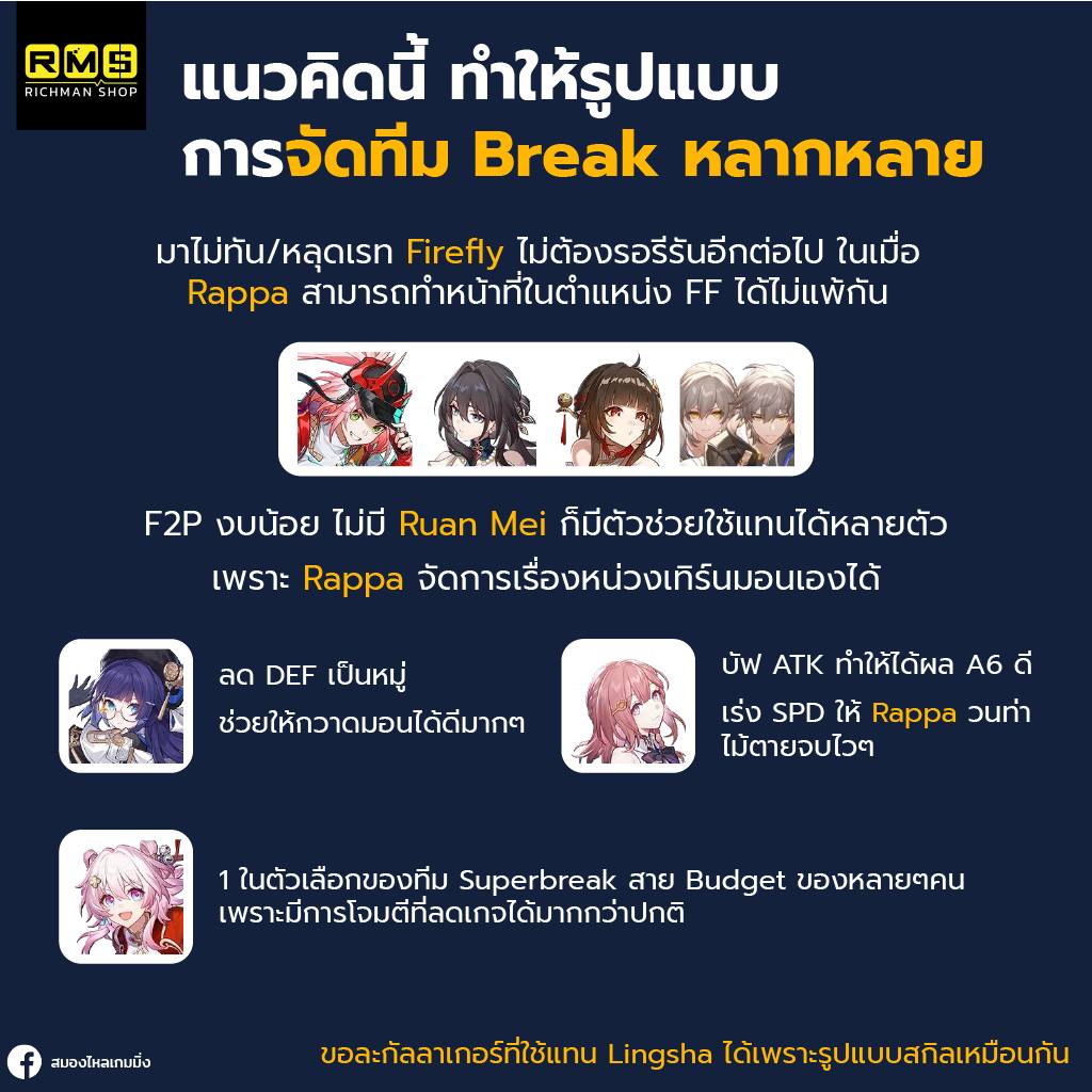 Honkai Starrail, รางดาว, Rappa, Review, Ruan mei, Firefly